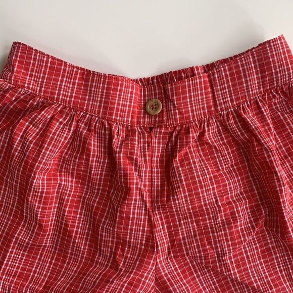 Tommy Hilfiger Girls Red Plaid Cotton Shorts sz 5 - Picture 2 of 6